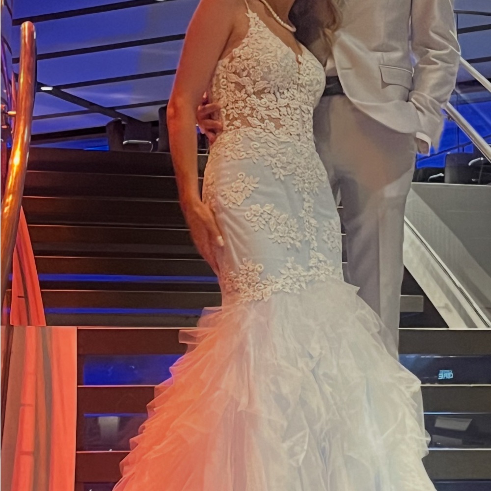 Elegant White Lace Gown